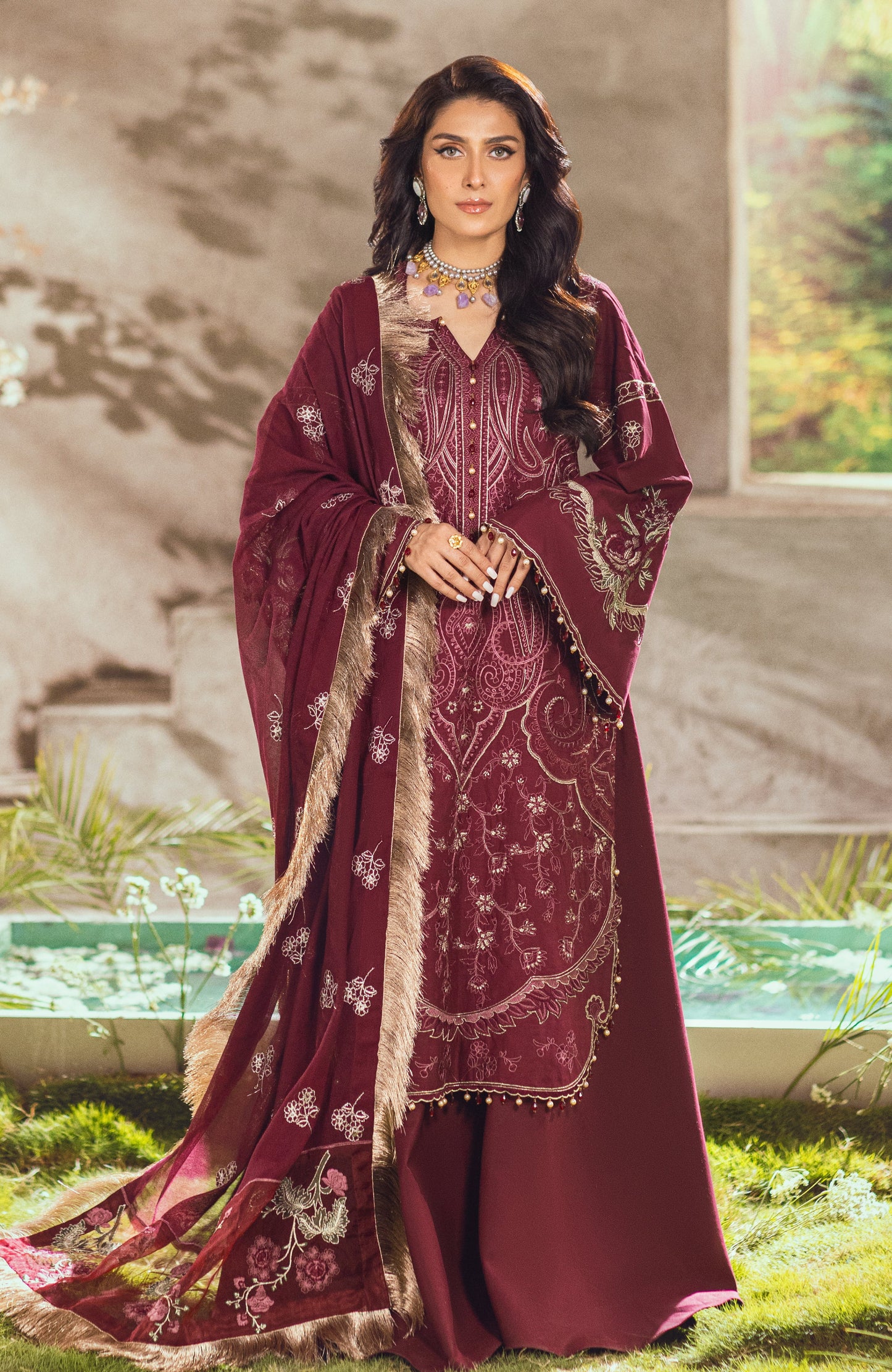 Buy Now, D#09 MAHIYMAAN - Eid Luxury Embroidered Lawn - Al Zohaib - Shahana Collection UK - Wedding and Bridal Party Dresses - Festive Eid 2023