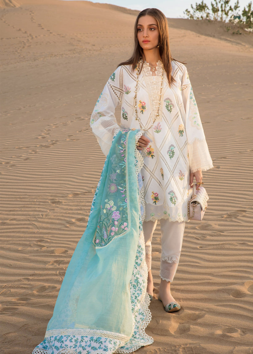 Buy Now, French Summer - 1A - Crimson Luxury Lawn 2023 - Saira Shakira - Shahana Collection UK - Wedding and Bridal Party Dresses