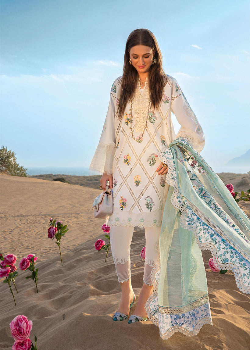 Buy Now, French Summer - 1A - Crimson Luxury Lawn 2023 - Saira Shakira - Shahana Collection UK - Wedding and Bridal Party Dresses