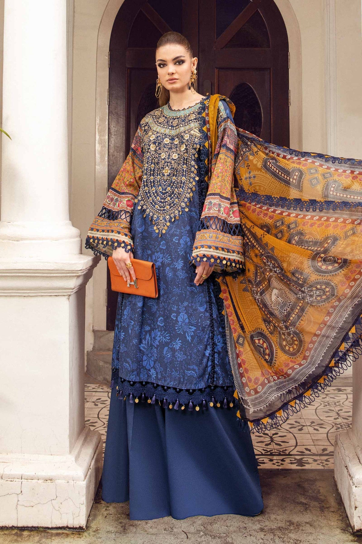 Buy Now - D#1B - M prints'23 - Shahana Collection UK - Wedding and Bridal Party Dresses - Winter 2023 - Cambric - Shahana Uk