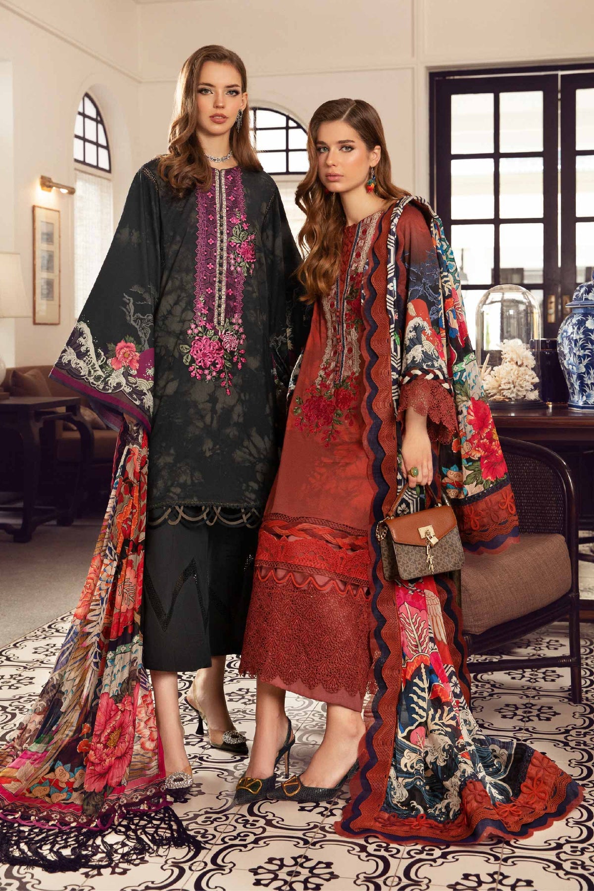 Buy Now - D#2A - M prints'23 - Shahana Collection UK - Wedding and Bridal Party Dresses - Winter 2023 - Cambric - Shahana Uk 