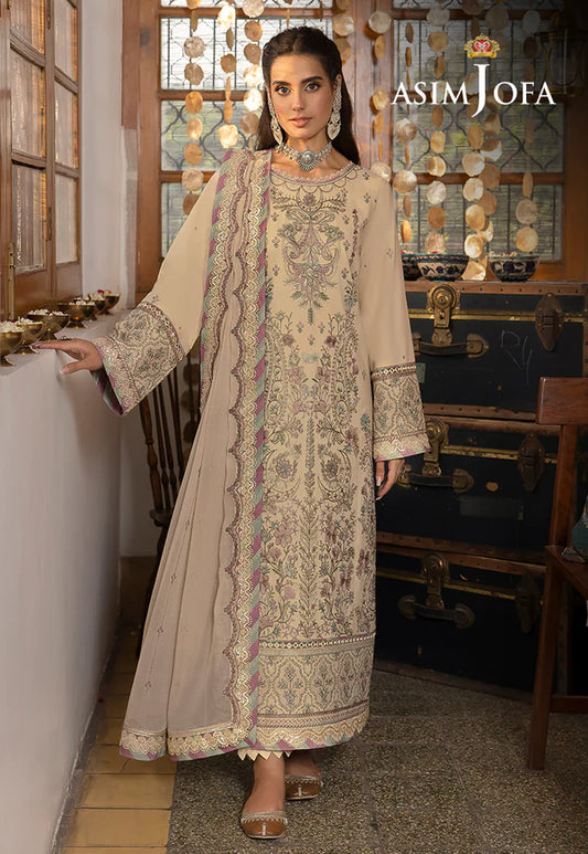 Buy Now- D#26 Silk Lawn - Shadow Work Collection 2023 - Shahana Collection UK - Asim Jofa - Wedding and Bridal party dresses 