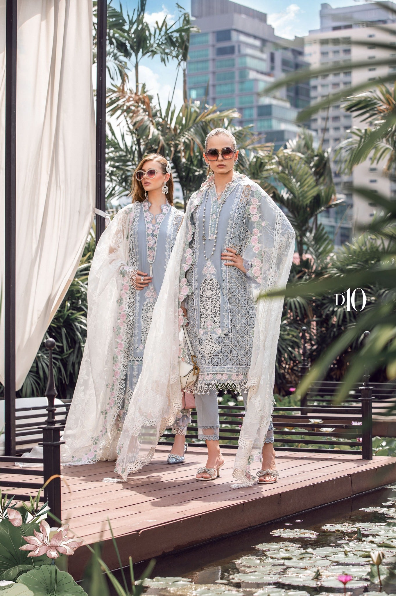 Illustrious Ivory- Maria. B Luxury Lawn Eid 2023 - Pakistani Designer Lawn - Wedding bridal and party dresses - Shahana Collection UK - Maria B in UK 