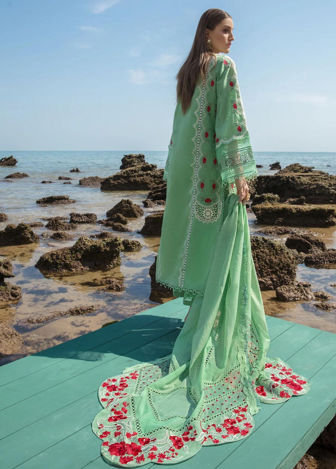 Buy Now, Spring Blooms - 3B - Crimson Luxury Lawn 2023 - Saira Shakira - Shahana Collection UK - Wedding and Bridal Party Dresses