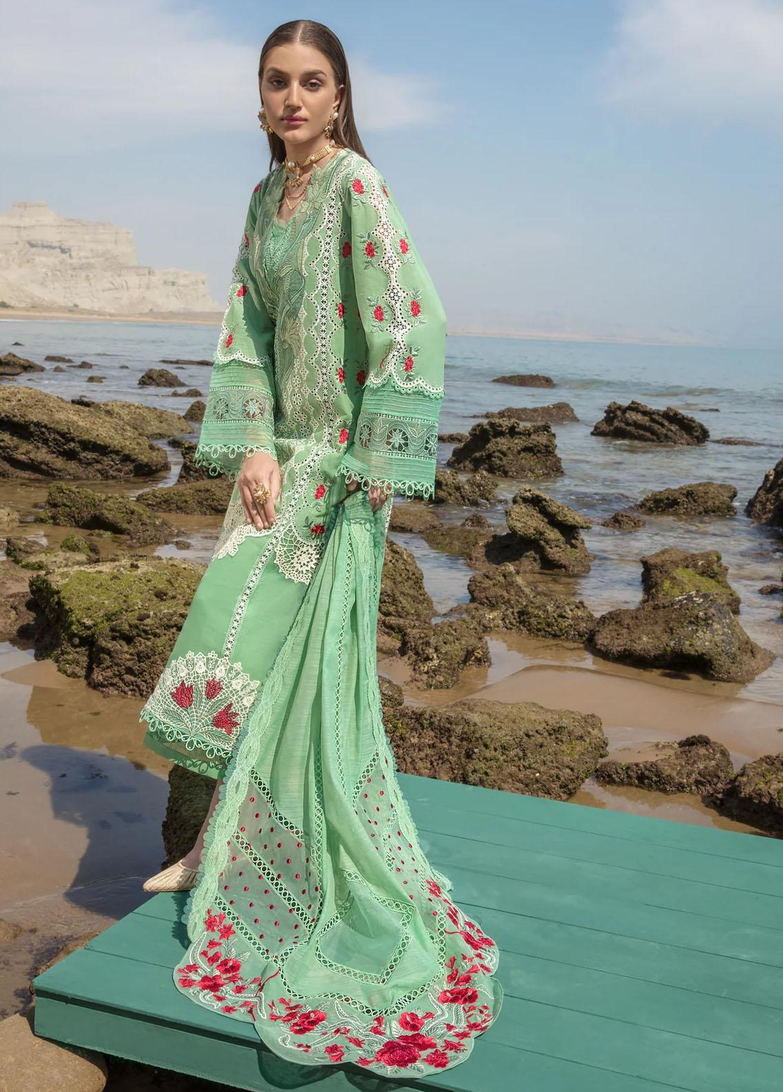 Buy Now, Spring Blooms - 3B - Crimson Luxury Lawn 2023 - Saira Shakira - Shahana Collection UK - Wedding and Bridal Party Dresses