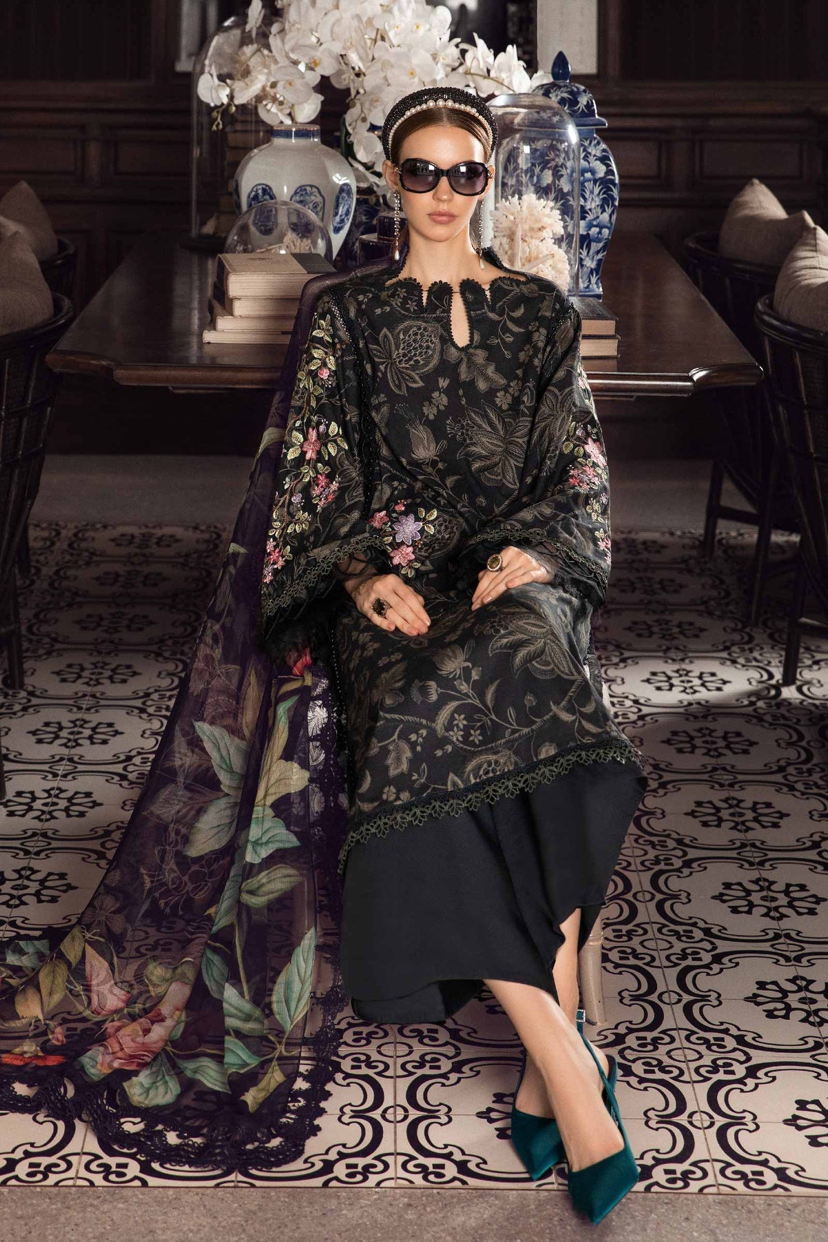 Buy Now - D#3B - M prints'23 - Shahana Collection UK - Wedding and Bridal Party Dresses - Winter 2023 - Cambric - Shahana Uk 