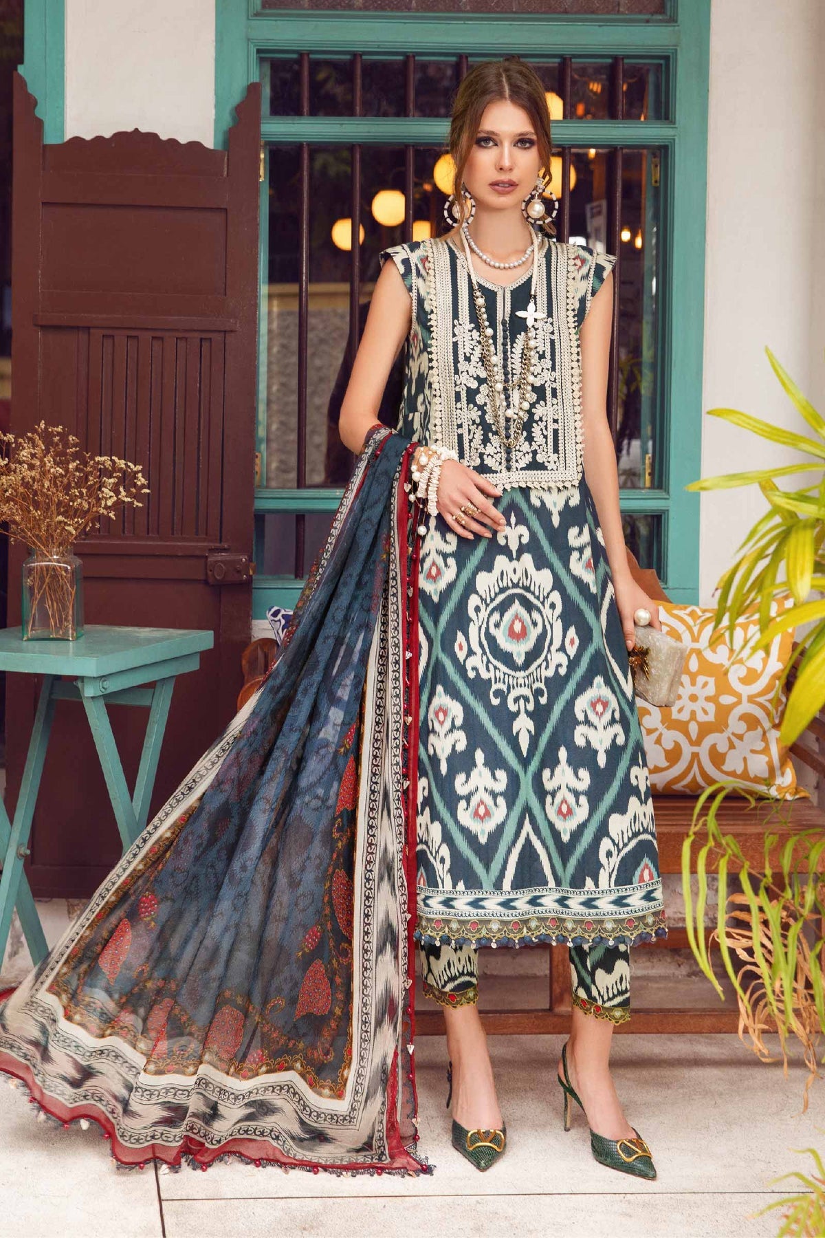 Buy Now - D#4B - M prints'23 - Shahana Collection UK - Wedding and Bridal Party Dresses - Winter 2023 - Cambric - Shahana Uk 