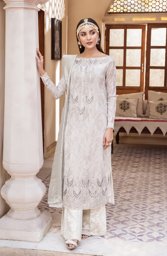 Utsav - VANILLA- Premium Chiffon Collection 2023 - Shahana Collection UK