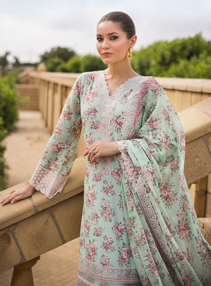 Buy Now, 6A AABROO - Luxury Eid Lawn by Zainab Chottani 2023 - Shahana Collection UK - Zainab Chottani in UK 