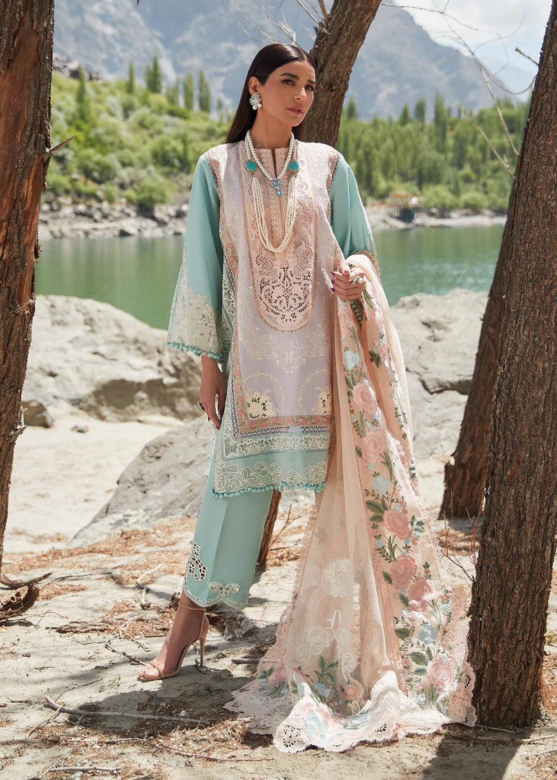 Shop Now, Mountain Love  D6B - Luxe Lawn by Saira Shakira 2023 - Crimson - Shahana Collection UK - Wedding and Bridal Party Dresses - Eid Edit 2023