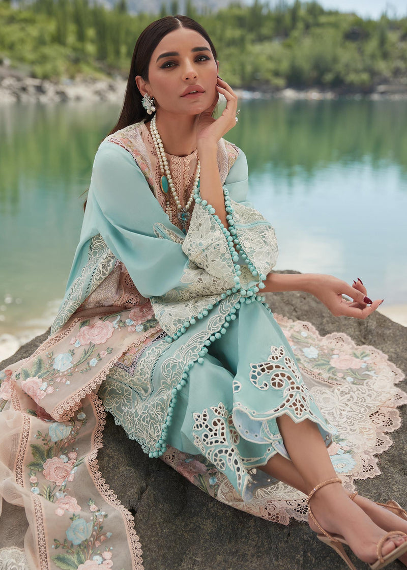 Shop Now, Mountain Love  D6B - Luxe Lawn by Saira Shakira 2023 - Crimson - Shahana Collection UK - Wedding and Bridal Party Dresses - Eid Edit 2023