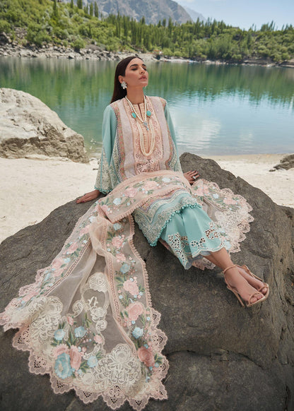 Shop Now, Mountain Love  D6B - Luxe Lawn by Saira Shakira 2023 - Crimson - Shahana Collection UK - Wedding and Bridal Party Dresses - Eid Edit 2023