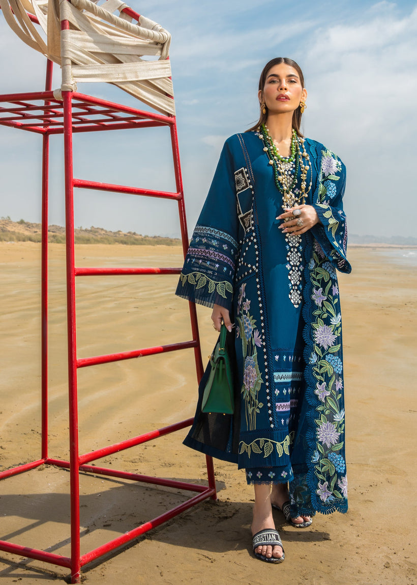 Buy Now, Bohemian Summer -7A - Crimson Luxury Lawn 2023 - Saira Shakira - Shahana Collection UK - Wedding and Bridal Party Dresses