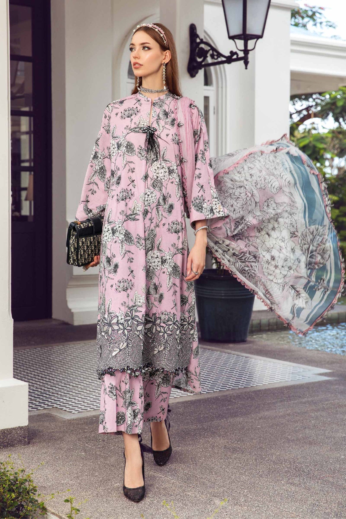 Buy Now - D#8A - M prints'23 - Shahana Collection UK - Wedding and Bridal Party Dresses - Winter 2023 - Cambric - Linen - Shahana Uk 