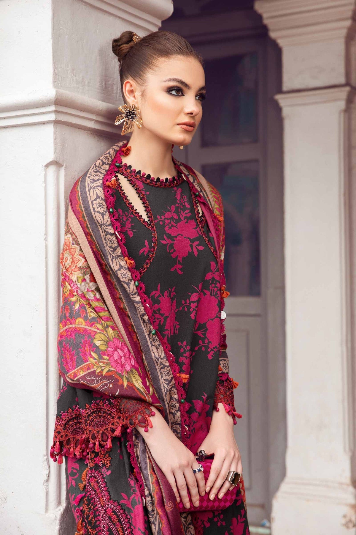 Buy Now - D#9B - M prints'23 - Shahana Collection UK - Wedding and Bridal Party Dresses - Winter 2023 - Cambric - Linen - Shahana Uk 