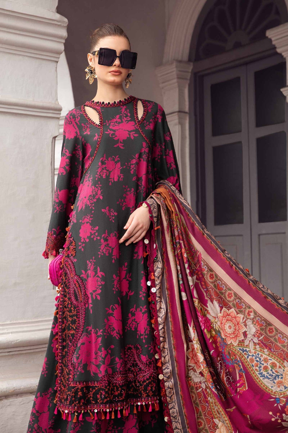 Buy Now - D#9B - M prints'23 - Shahana Collection UK - Wedding and Bridal Party Dresses - Winter 2023 - Cambric - Linen - Shahana Uk 