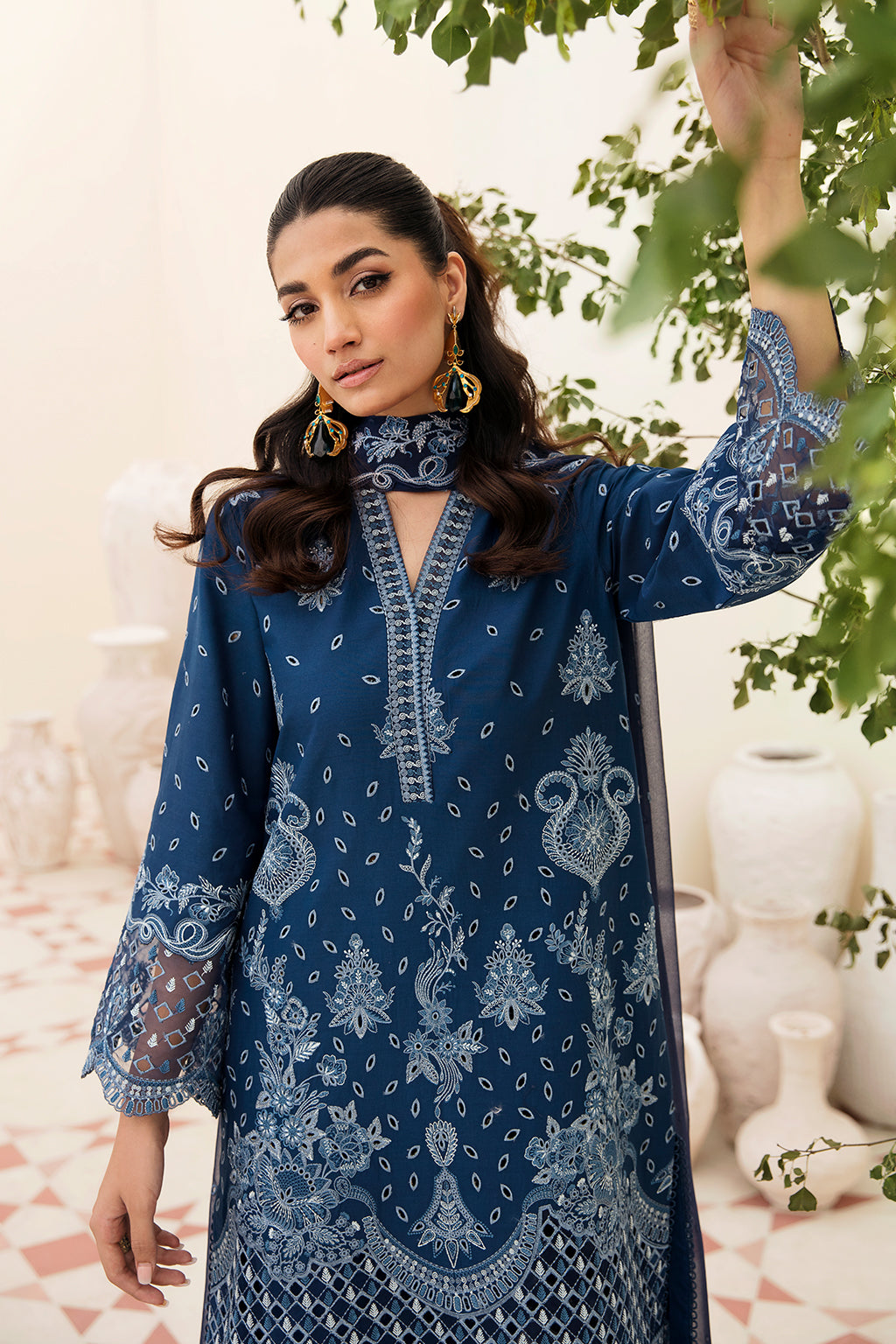 Shop Now, AZURE - Festive Chikankari Collection 2023 - Afrozeh - Shahana Collection UK - Wedding and Bridal Party Dresses - Edi Festive 2023