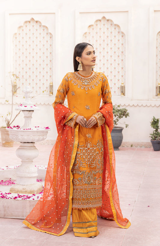 Utsav - MORANGE - Premium Chiffon Collection 2023 - Shahana Collection UK