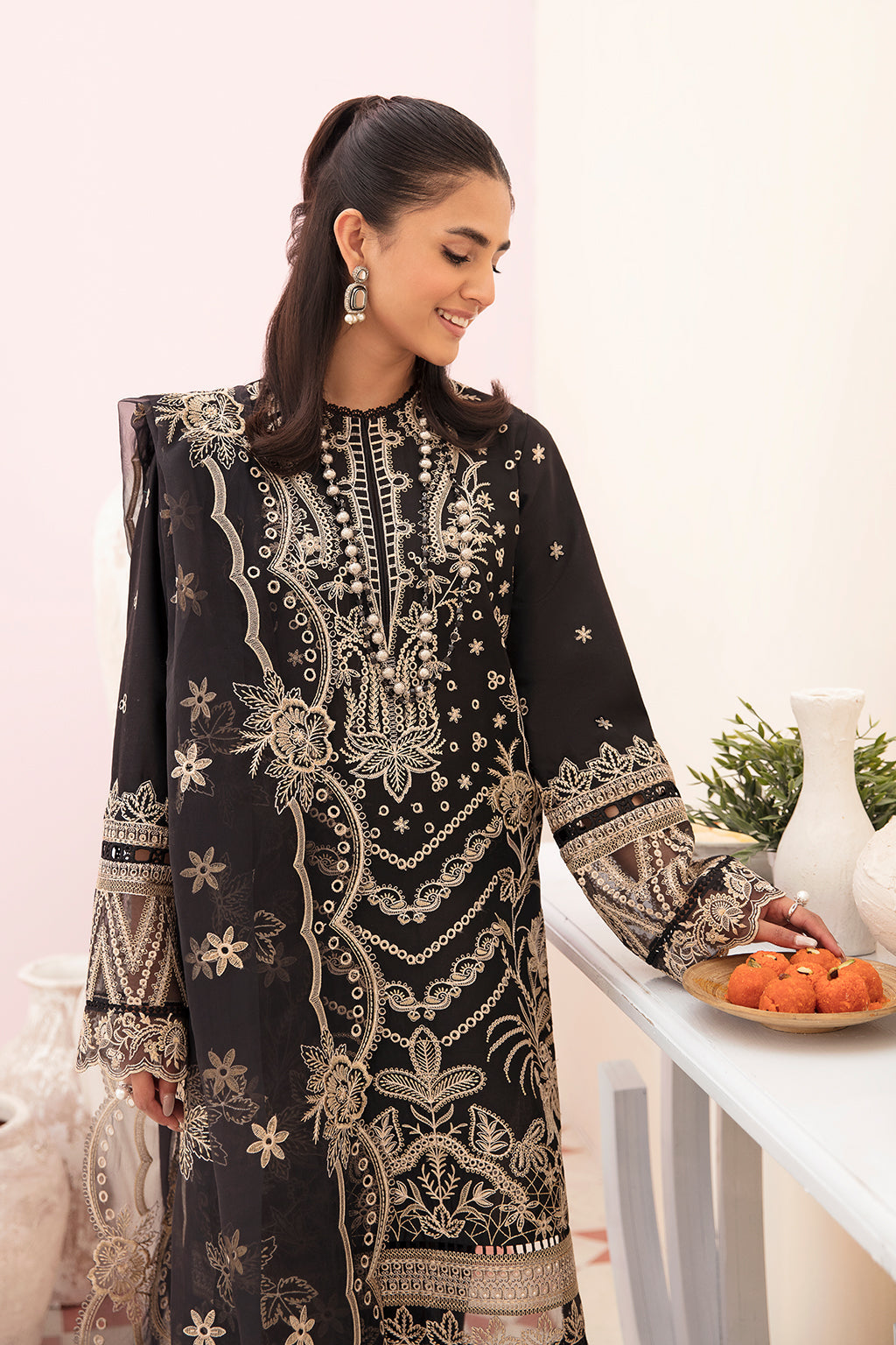 Shop Now, NOIR - Festive Chikankari Collection 2023 - Afrozeh - Shahana Collection UK - Wedding and Bridal Party Dresses - Edi Festive 2023