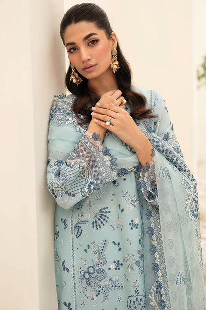 Shop Now, POWDER BLUE - Festive Chikankari Collection 2023 - Afrozeh - Shahana Collection UK - Wedding and Bridal Party Dresses - Edi Festive 2023