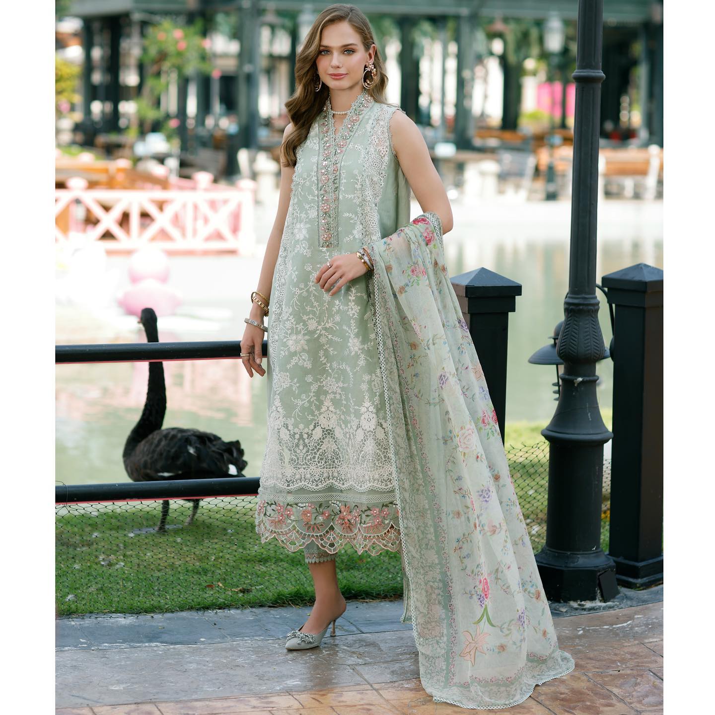 Buy Now, SABEENA - Noor Eid Handwork Schiffli Laserkari 2023 - Saadia Asad - Shahana Collection UK - Bridal and Party wear dresses