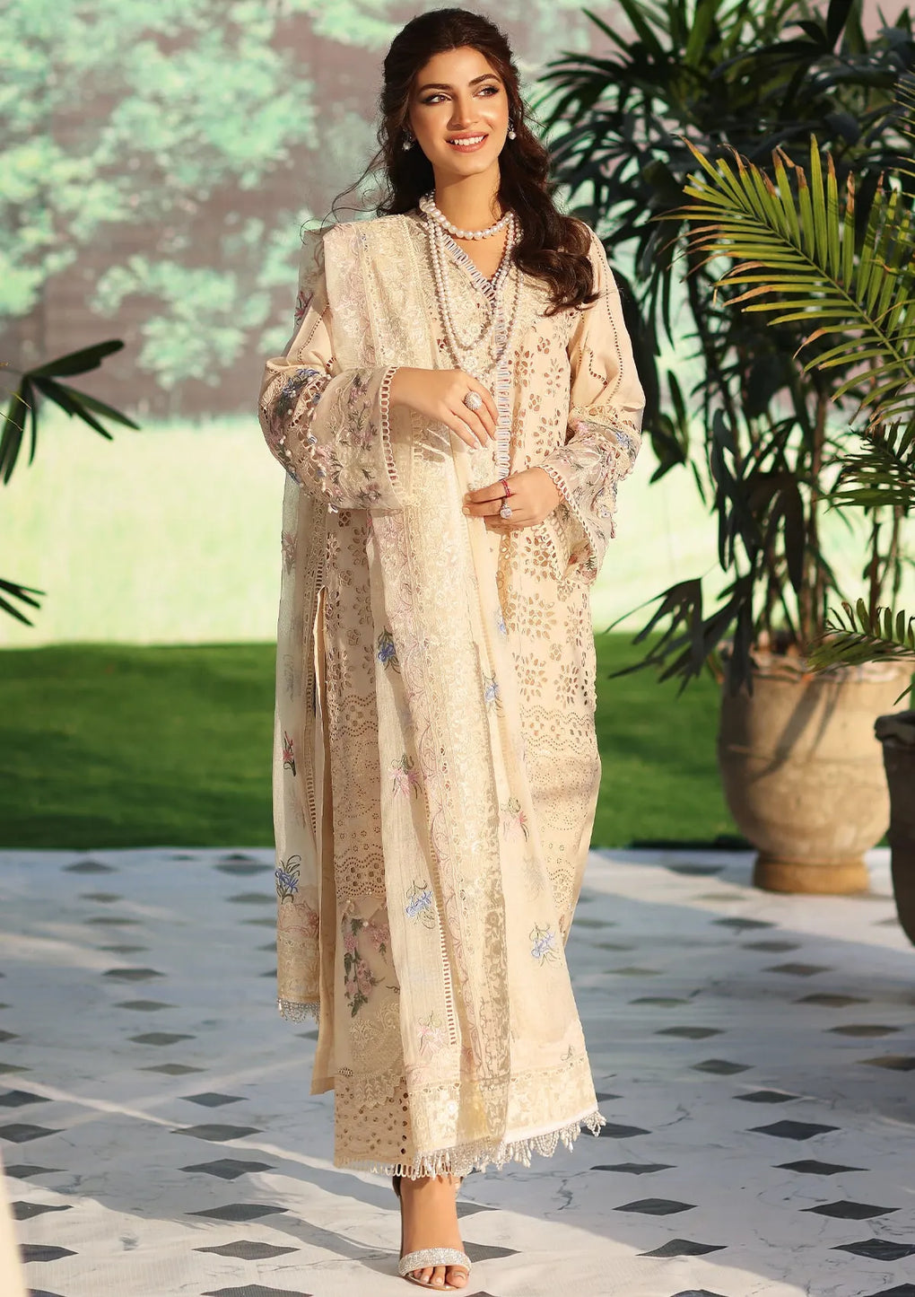 ELC- 07 - Harmony - Elaf Festive Chikankari 2023 - Shahana Collection UK - Eid 2023 - Elaf in UK 