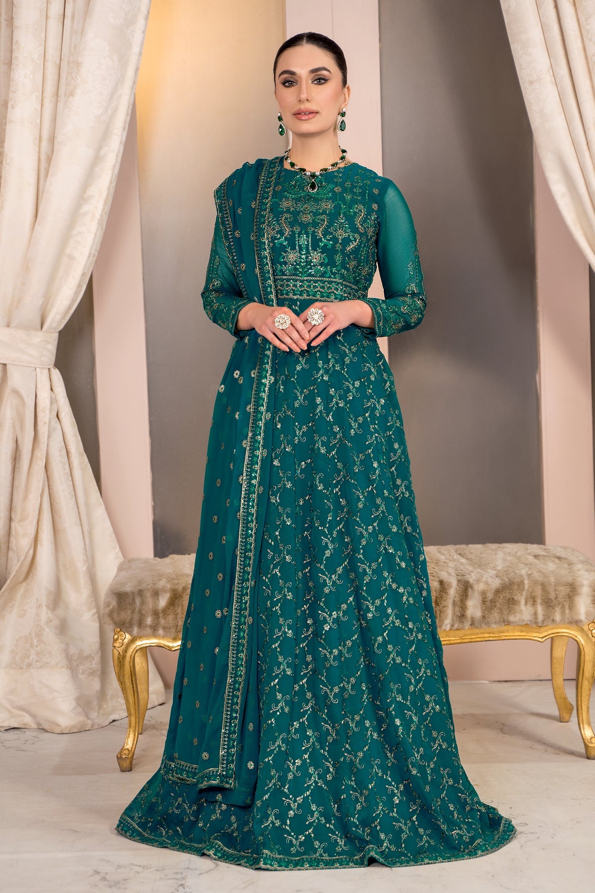 ZA-08 -Tropical- Afreen Formal Collection 2023 - Zarif - Shahana Collection UK - Eid Festive 2023