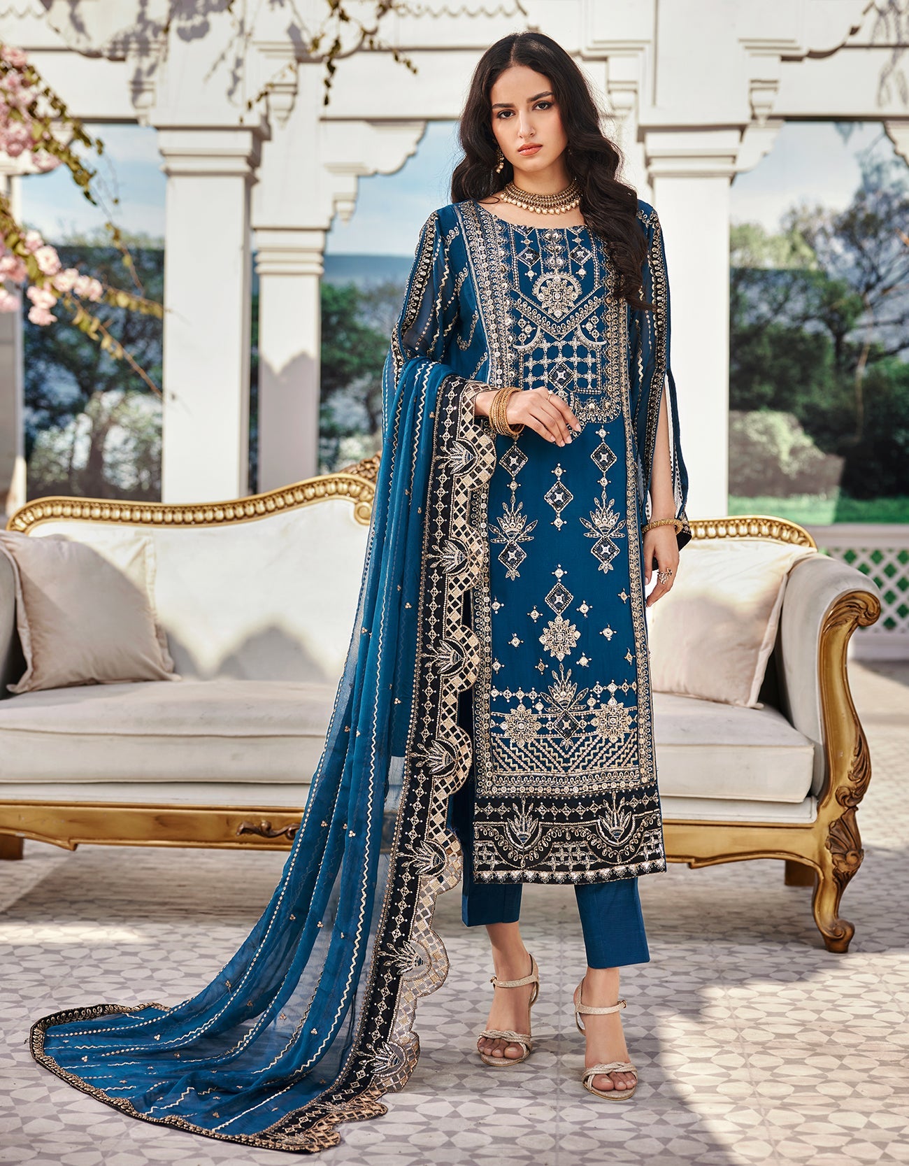 NF - 208 - Nafasat - Edit 2 - Premium Chiffon by Emaan Adeel - Shahana Collection Uk