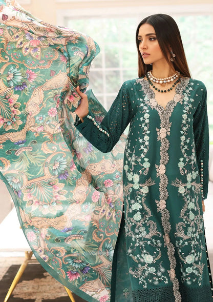 ELC-10 - Jade- Elaf Festive Chikankari 2023 - Shahana Collection UK - Eid 2023 - Elaf in UK 