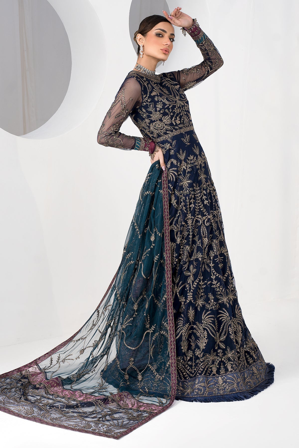 ZLC 01 - Blueberry - La Celeste - Chiffon Collection 2023 - Zarif - Shahana Collection Uk