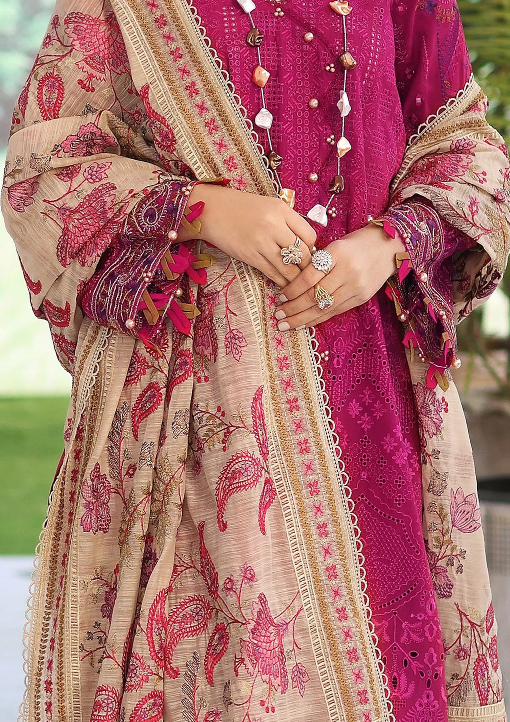 ELC-10 - Jade- Elaf Festive Chikankari 2023 - Shahana Collection UK - Eid 2023 - Elaf in UK 