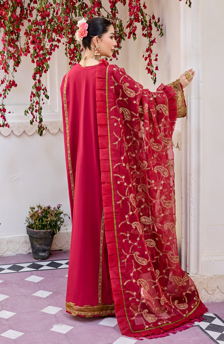 Cranberry (MLFD-089) - Eid e Nobahar'23 -Maryum N Maria - Shahana Collection UK -Festive Eidm2023 - Spring Summer'23