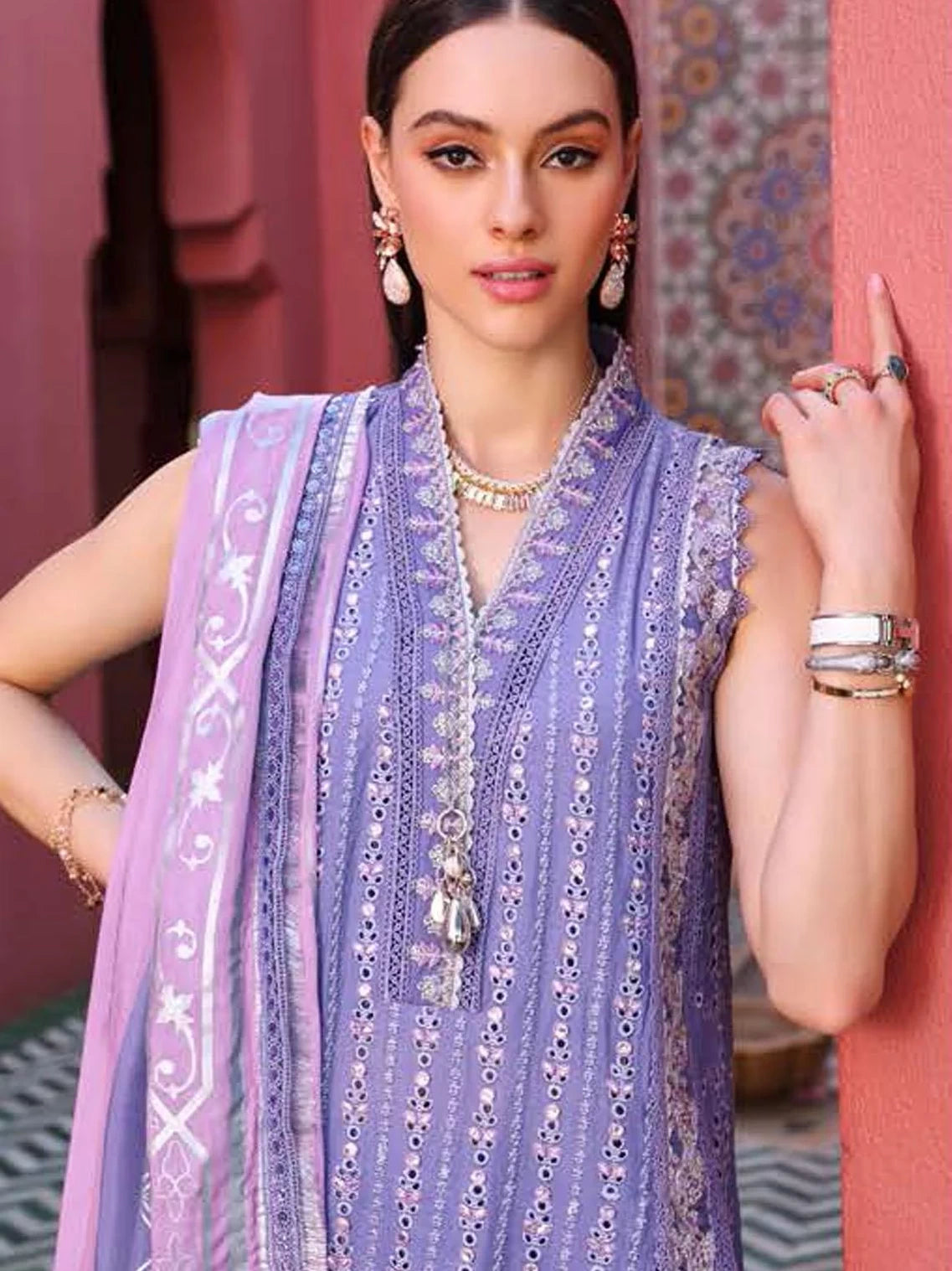 11A - Noor Luxury Chikankari Lawn'23 - Saadia Asad - Shahana Collection UK