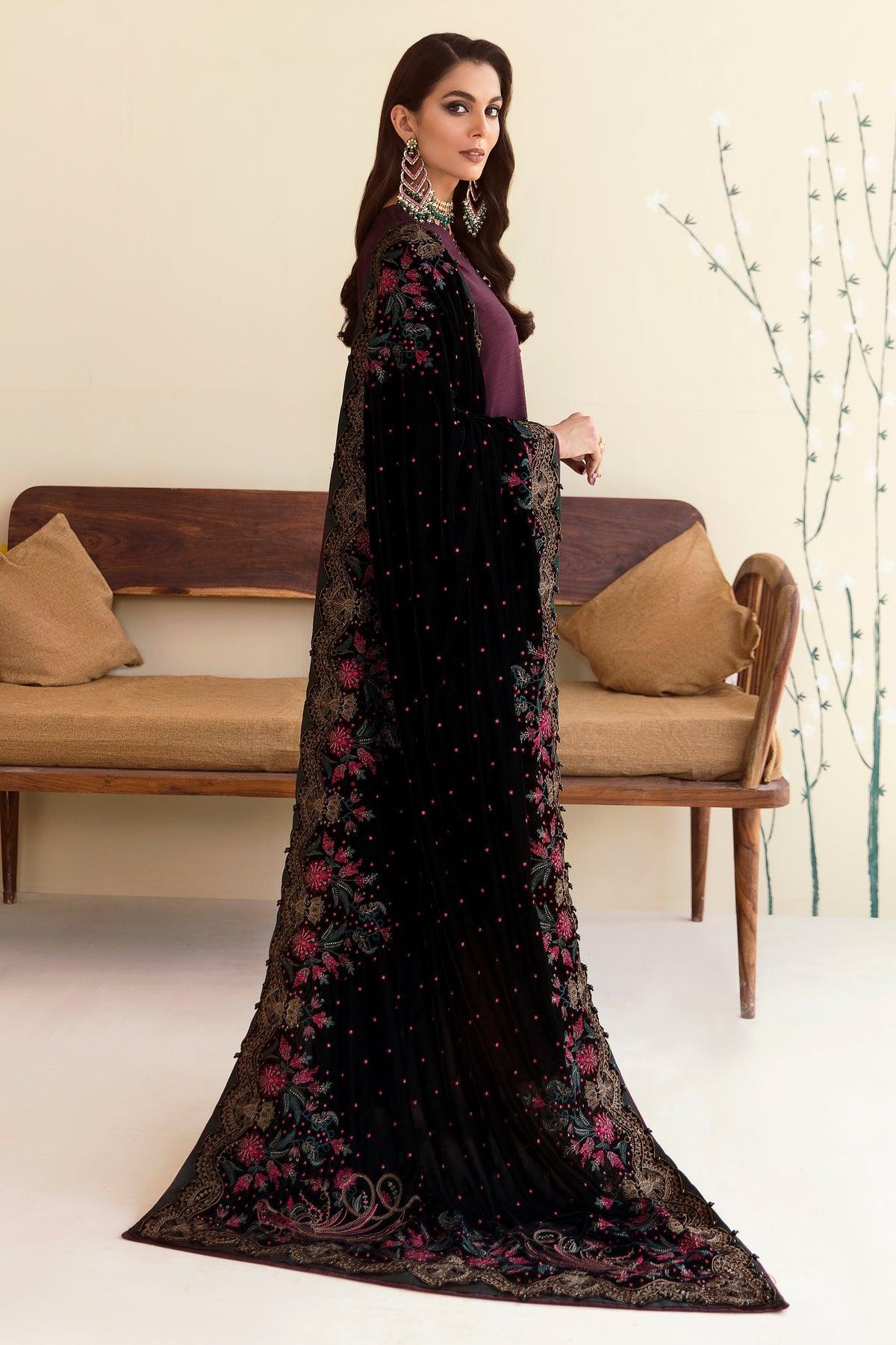 Gulnaar - Jazmin Velvet Shawls 2022 - Gulnaar - Jazmin Velvet Shawls 2022 - Shahana Collection