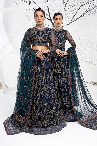 ZLC 01 - Blueberry - La Celeste - Chiffon Collection 2023 - Zarif - Shahana Collection Uk