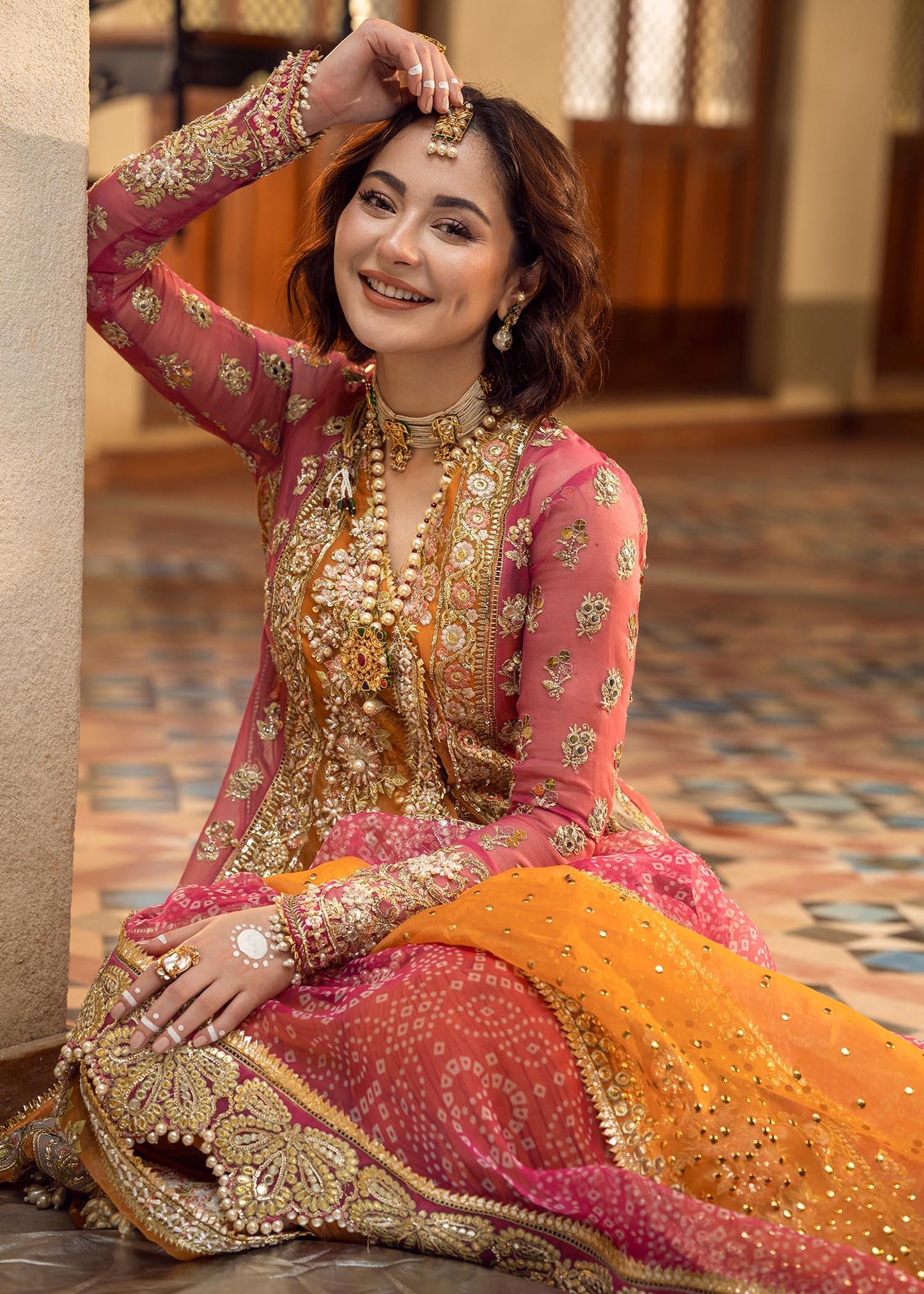 Mehndi Galore - Aik Jhalak Wedding Collection - Crimson - Mehndi Galore - Aik Jhalak Wedding Collection - Crimson - Shahana Collection