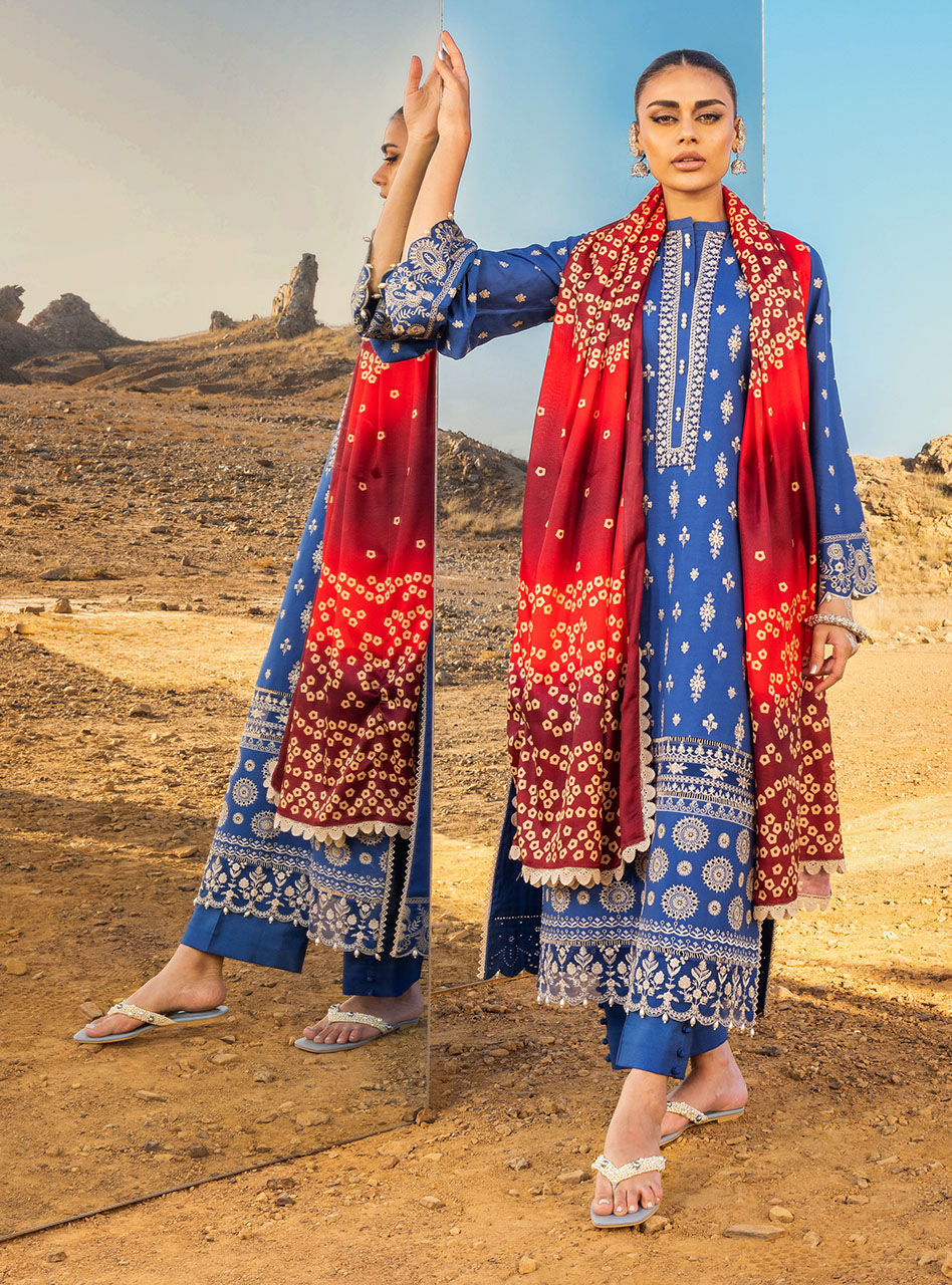 Chunari - 5b - Chikankari Lawn Collection'23 - Zainab Chottani - Shahana Collection UK - Zainab Chottani in UK - Eid 2023