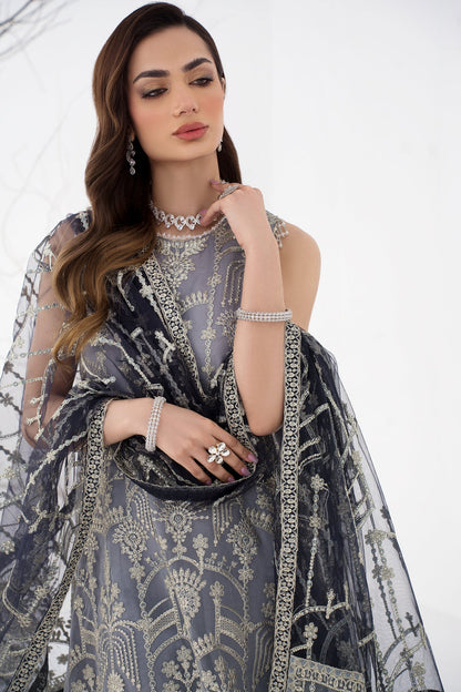 ZLC 05 - Ash Grey - La Celeste - Chiffon Collection 2023 - Zarif - Shahana Collection Uk