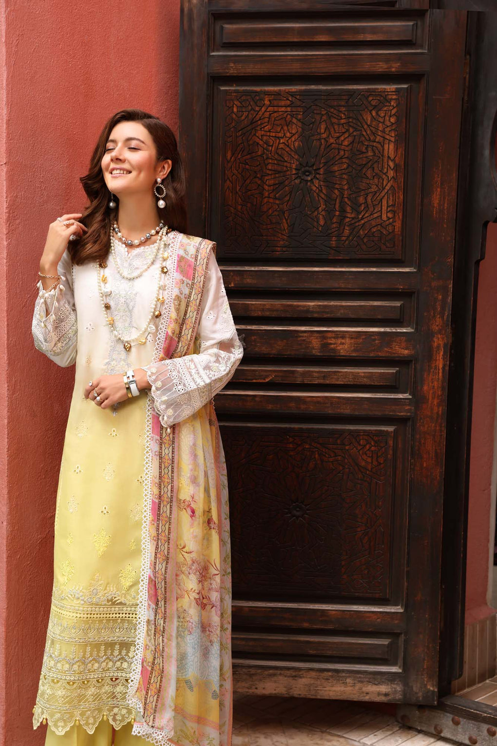 7A - Noor Luxury Chikankari Lawn'23 - Saadia Asad