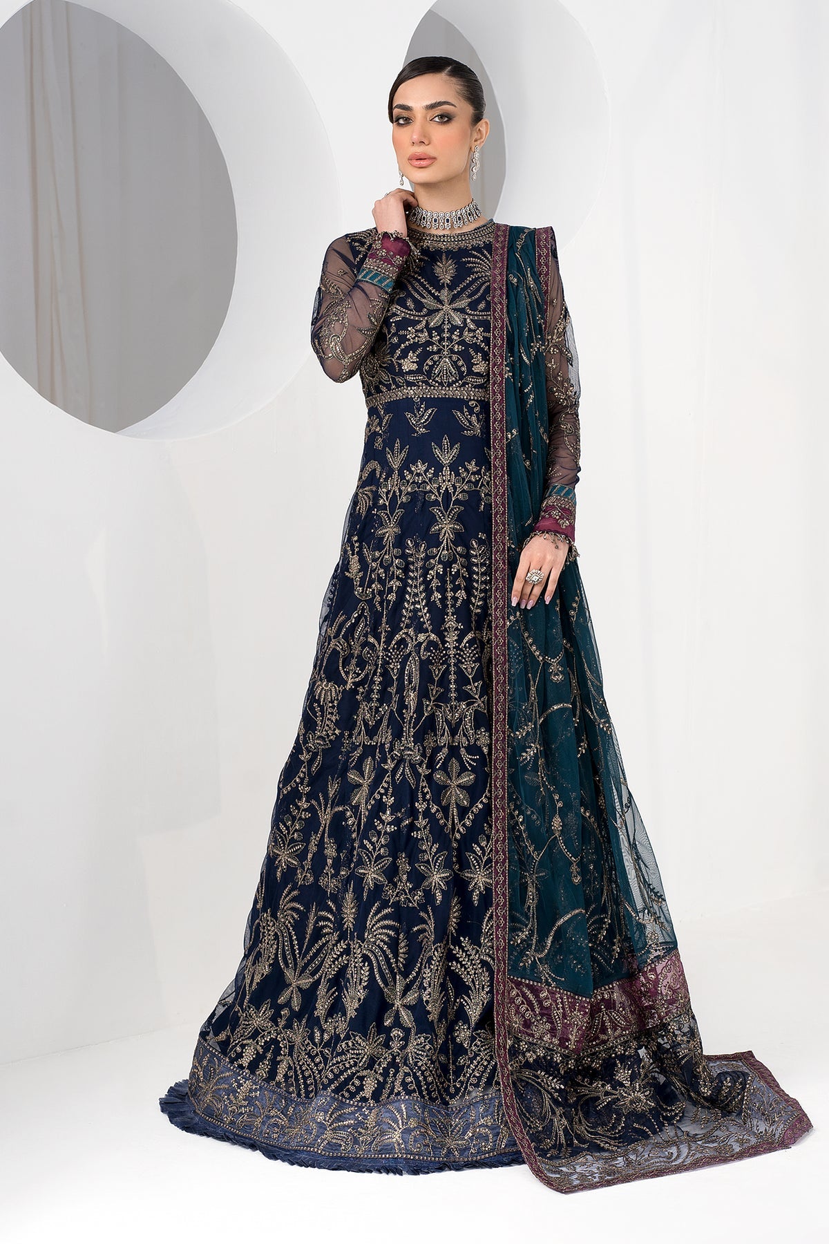 ZLC 01 - Blueberry - La Celeste - Chiffon Collection 2023 - Zarif - Shahana Collection Uk