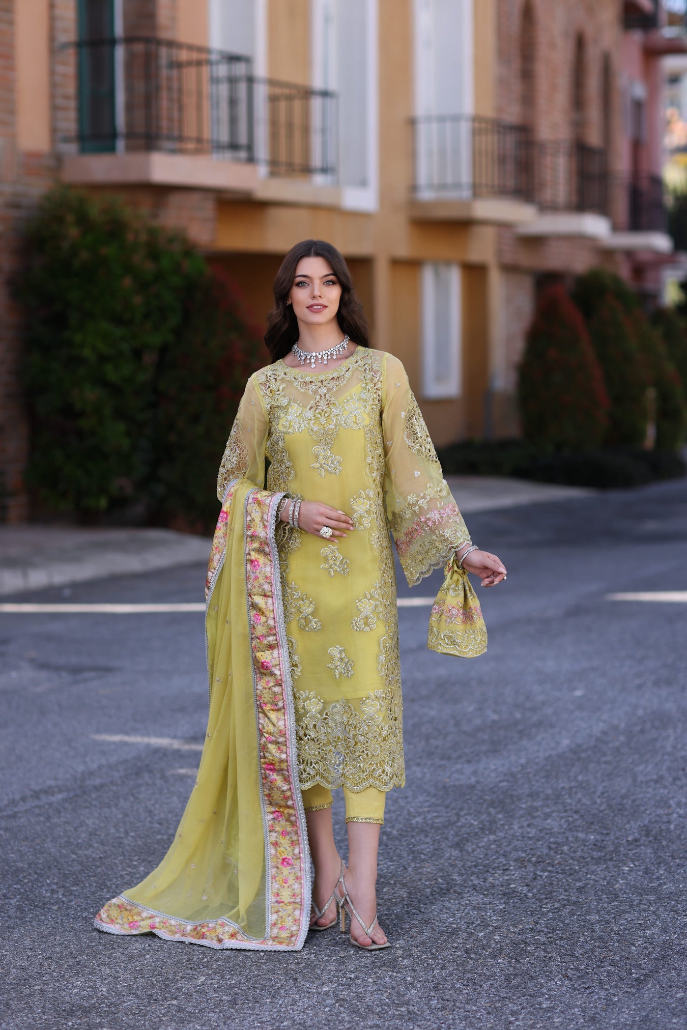 Buy Now, Minali - Noor Chiffons 2023 - Saadia Asad - Wedding and Bridal Party Dresses - Shahana UK - Pakistani Bridal Dresses in UK