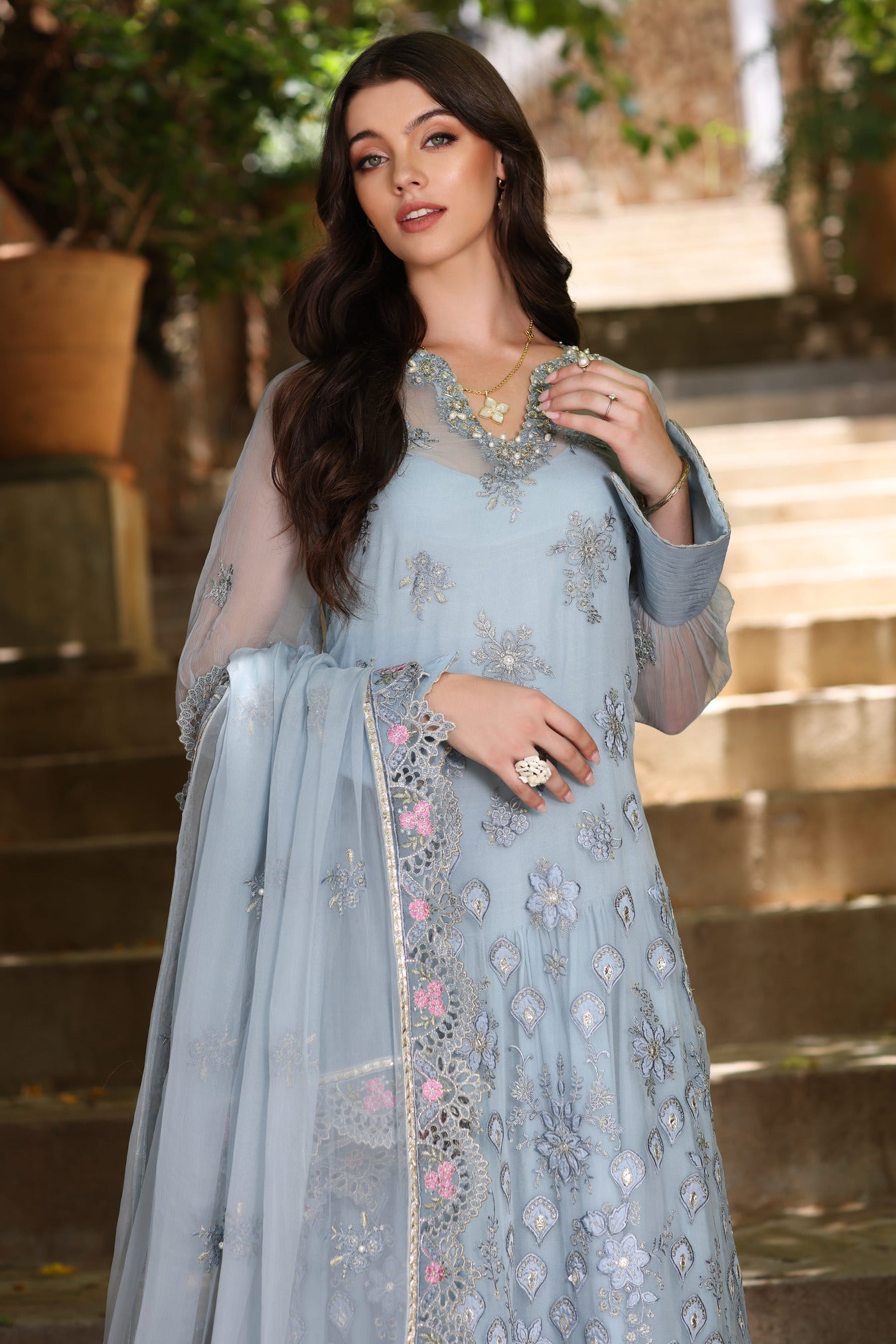 Buy Now, Laira- Noor Chiffons 2023 - Saadia Asad - Wedding and Bridal Party Dresses - Shahana UK - Pakistani Bridal Dresses in UK