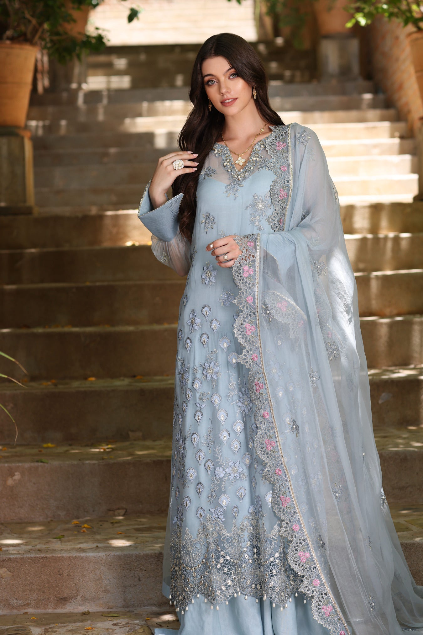 Buy Now, Laira- Noor Chiffons 2023 - Saadia Asad - Wedding and Bridal Party Dresses - Shahana UK - Pakistani Bridal Dresses in UK