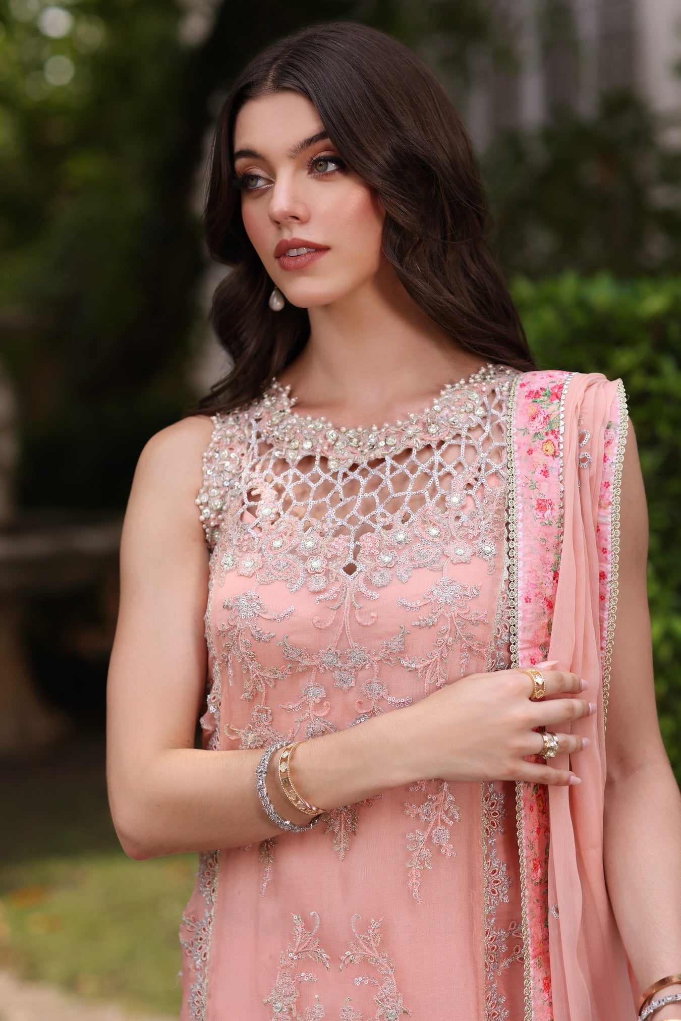 Buy Now, Ekai- Noor Chiffons 2023 - Saadia Asad - Wedding and Bridal Party Dresses - Shahana UK - Pakistani Bridal Dresses in UK