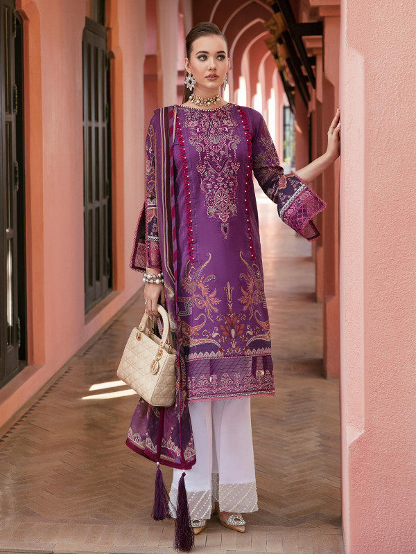 Aarish - D#1 - Digital Printed and Embroidered Lawn - Vol 1 - Gulaal SS'23 - Shahana Collection UK