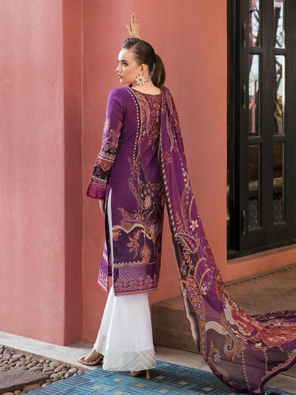 Aarish - D#1 - Digital Printed and Embroidered Lawn - Vol 1 - Gulaal SS'23 - Shahana Collection UK