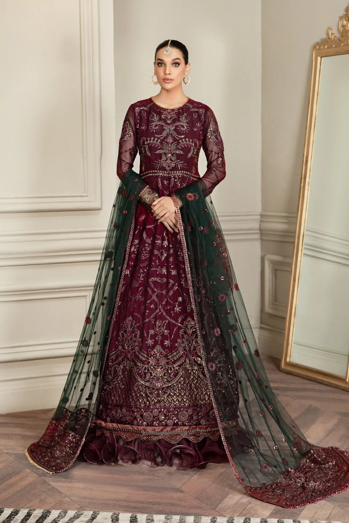 Berry Wood - Mehroze Luxury Formal by Zarif - Berry Wood - Mehroze Luxury Formal by Zarif - Shahana Collection