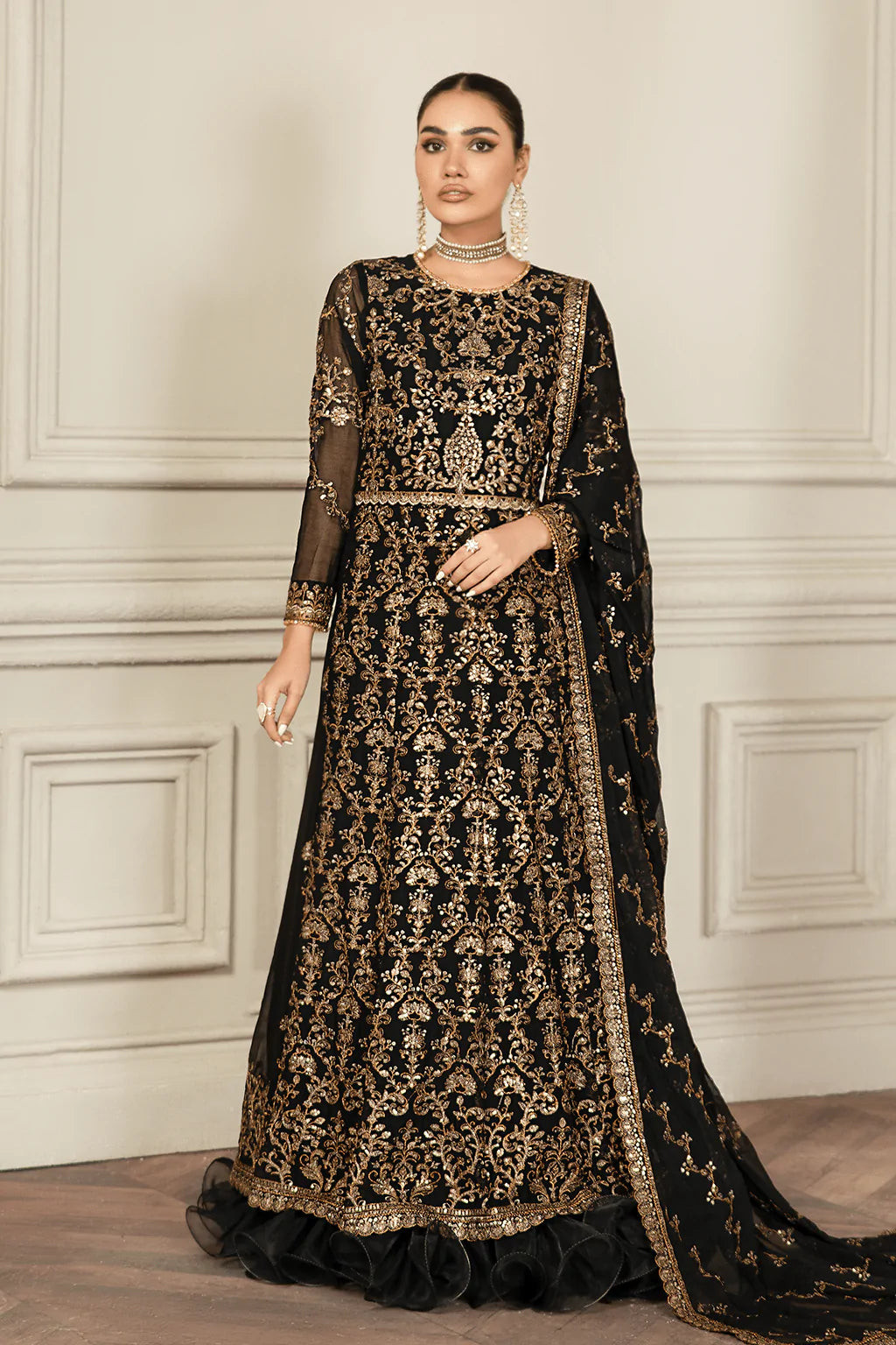 Black Ruby - Mehroze Luxury Formal by Zarif - Black Ruby - Mehroze Luxury Formal by Zarif - Shahana Collection