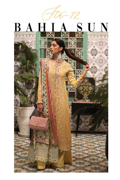 FTA - 12 - Bahia Sun - Kesh - Lawn Collection'23 - Farah Talib Aziz - Shahana Collection UK