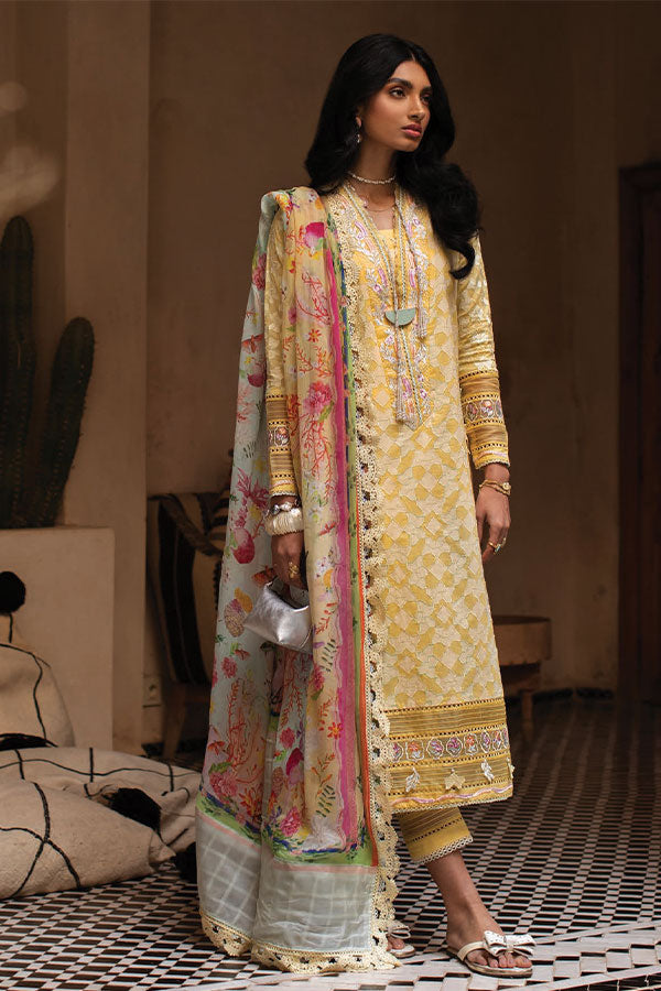 FTA - 12 - Bahia Sun - Kesh - Lawn Collection'23 - Farah Talib Aziz - Shahana Collection UK